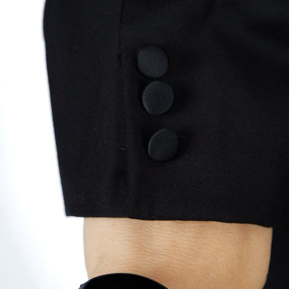 Vintage GUCCI Double Breasted Black Wool Blazer Women Made in Italy - Picture 3 of 8